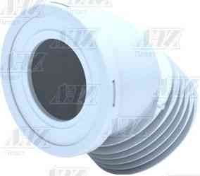 АНИ W4228 Труба фановая д/унитаза, угол 45гр., выпуск 110, для чугун. труб