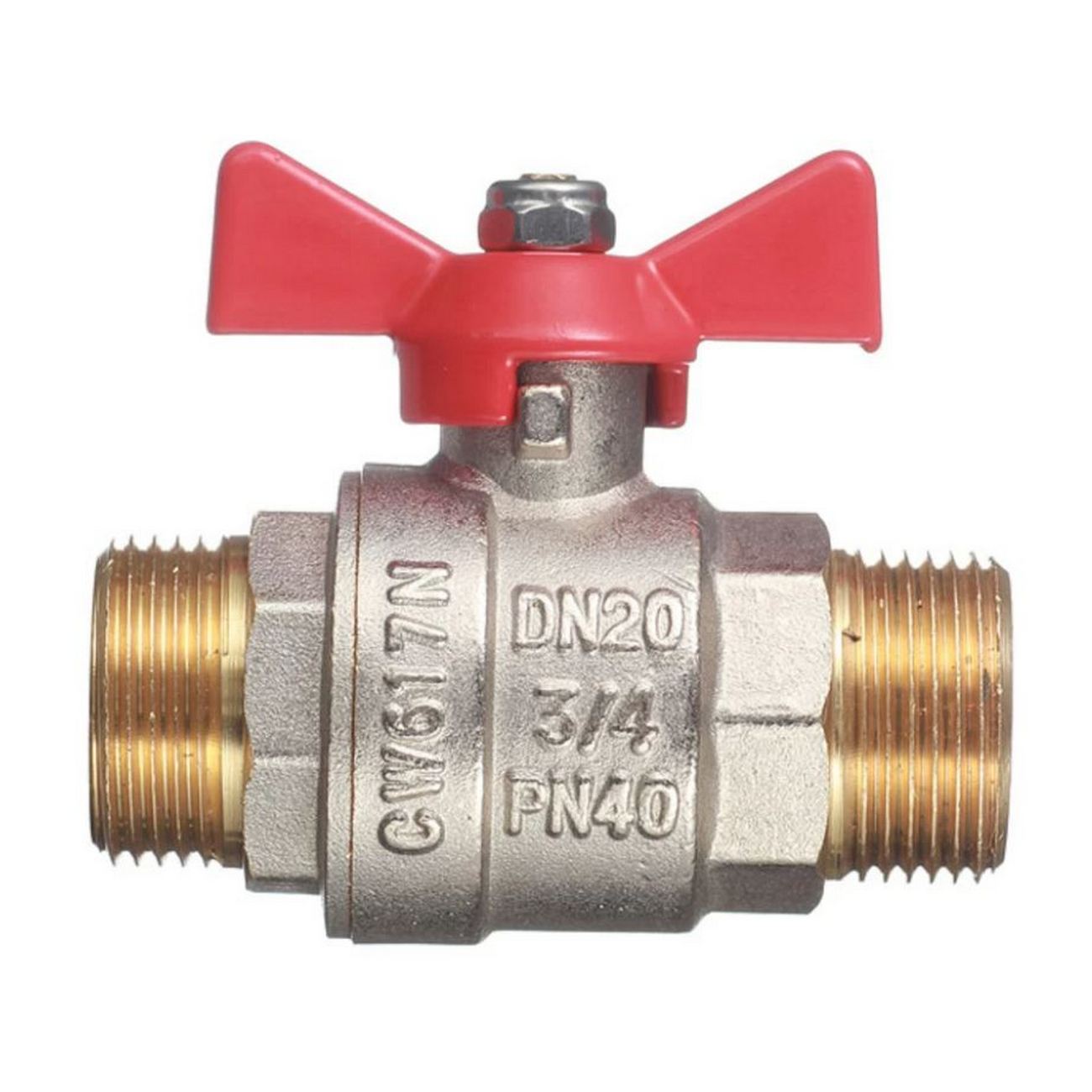 КРАН  шар.   3/4"  НР-НР БАБОЧКА VALTEC VT.219.N.05