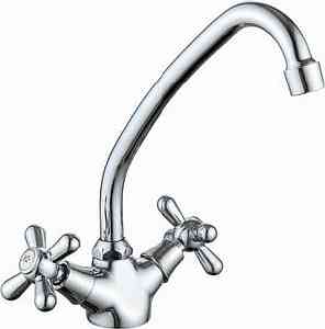 КУХНЯ MAXONOR MN4125 1/2 ( с керамической ручкой , хром,крепление шпилька) (ЛАТУНЬ) /