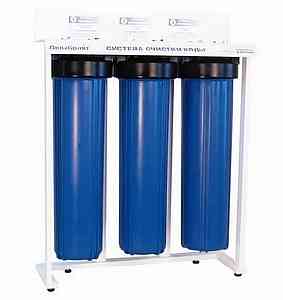 ТРОЙНАЯ Система МАГИСТРАЛЬНЫХ ФИЛЬТРОВ 20 ББ,  АБФ-320 ББ-БК, БЕЗ КАРТРИДЖЕЙ 