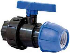 ПЭ  Кран  шар.  20х1/2"  обжим-ВР  PN16  ITAL / Спектр