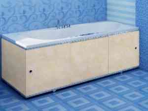 ЭКРАН  для ванны  ПРЕМИУМ А  ( алюм профиль)  1,5   кремовый