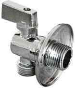 КРАН УГЛОВОЙ для с/м С УДЛ. РЕЗЬБОЙ   1/2"x1/2"  НР-НР с отраж.  AQUALINK