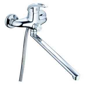 ВАННА  SOLONE  LUN7-A031  кер. картридж ⌀40, карт. пер. в корпусе, излив 350мм, хром