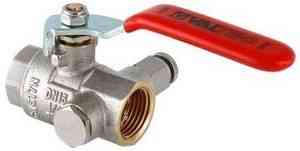 КРАН  шар. с дрен. и воздухоотв.  1" ВР-ВР рычаг VALTEC VT.245.N.06