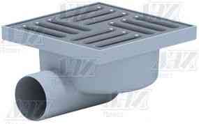 АНИ TQ5112 Трап гориз-ый нерег. с выпуском 50мм, с нерж. реш. 150х150 сухой