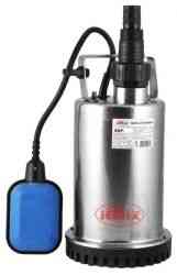 Насос дренажный JEMIX SGP-750 / ДНН-183-8,5 (корп. нерж. сталь, 0,75КВт, напор 8,5 м, 11 куб.м/час, Dчаст = 5мм.)