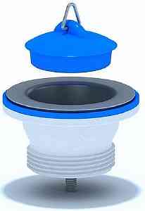 АНИ M106 Выпуск 1 1/2" с нержавеющей сеткой и пробкой с цепочкой