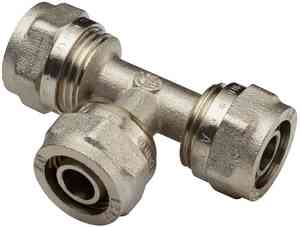 МП Тройник соединительный T16х16х16 3 цанги "AQUALINK"