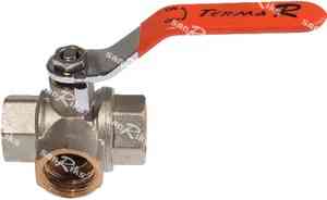 КРАН  шар. ТРЕХХОДОВОЙ тип "T"   3/4"  ВР рычаг TeRma RED  арт.31059
