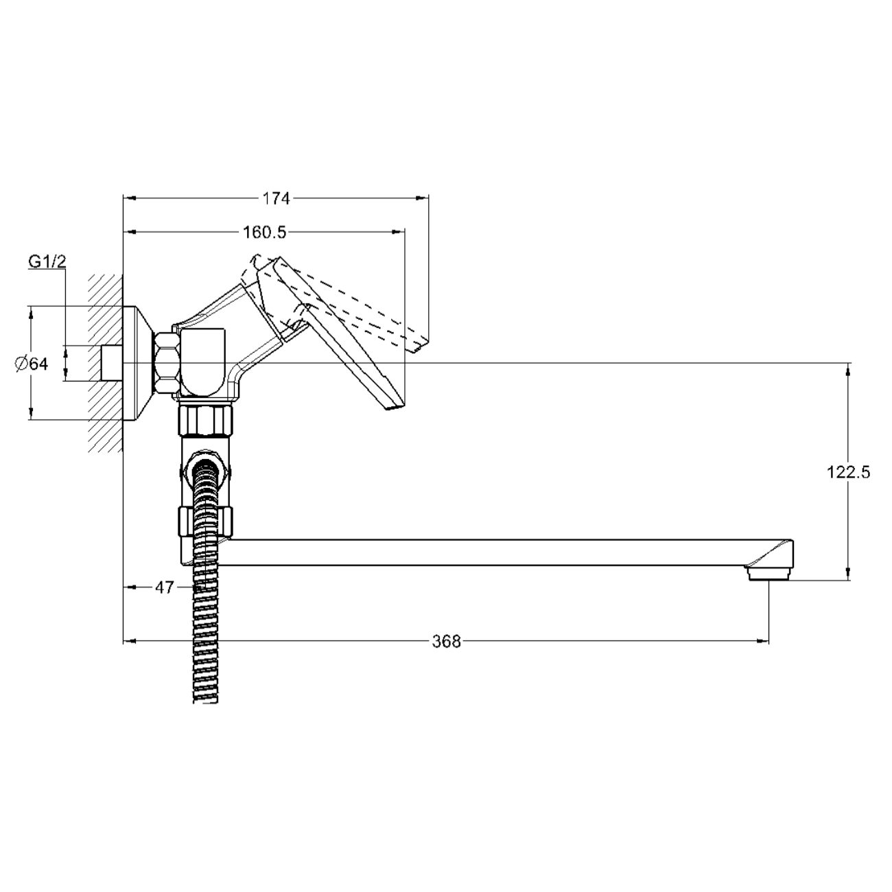Смеситель для ванны G-Lauf LOF6-A033