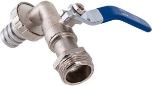 Кран  шар. ВОДОРАЗБОРНЫЙ  ПСМ  ЭКОНОМ   3/4" НР РЫЧАГ никель VN-CN34