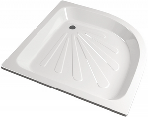 Поддон для душа стальной  полукруг MIXLINE 0,9*0,9*0,15