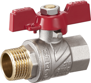 КРАН  шар.   1/2''  ВР-НР БАБОЧКА ZEGOR FN11 (CW617N) полнопроходной, индив. уп.