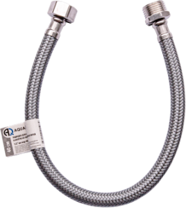 Подводка для воды в оплётке из полиамидных нитей 1/2" вн-нар 400 см (AQUALINE 20/10)