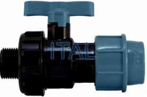 ПЭ  Кран  шар. 20х1/2"  обжим-НР  PN16  ITAL / СПЕКТР