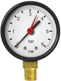 МАНОМЕТР радиальный 10 bar, ПОДКЛЮЧЕНИЕ  G1/4 TIM