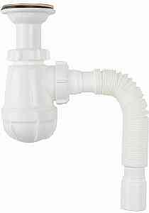 Aquant S0115-35-MR Сифон 1 1/2"х40, реш. 70мм, гофра, 40х40/50 (аналог АНИ C0515)