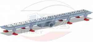 АНИ TLQ1385G Трап "Бриз" пласт. линейный сухой 850Х62 выпуск 40мм реш. сталь глянец