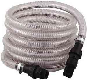 Комплект для подключения Насосной станции WGH-SET-7 JEMIX.Усиленный СТАЛЬНОЙ проволокой спиральный шланг 7 метров с  обратным  пластиковым клапаном.