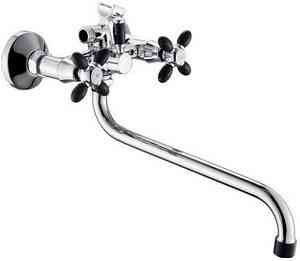 ВАННА  ЭВЕРЕСТ B22-071F  1/2" к Ш/П КРЕСТ  ЧЕРНЫЙ ДЕКОР