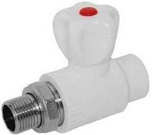 ПП  Кран шаровый  д/радиат. ПРЯМ. 25х3/4"  AQUAGID БЕЛЫЙ (Россия)