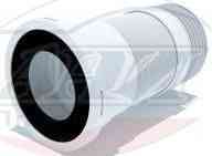 АНИ K718R Гофра д/унитаза, вып. 110мм, манжет-чугун, (280-550мм) (черный уплотн.)