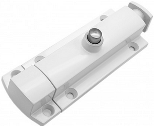 Шпингалет SOLLER 808С белый, полуавтомат (6 шурупов 3*15) (в коробочке) (10/480)