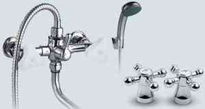 СМ  ВАННА  ПрофСан  ПСМ-150-К89 СТАНДАРТ-Б  (Корпус СБОРНЫЙ)  1/2" кер. шток. перекл.  ХРОМ КРЕСТ (Эксцентрик СССР) тип См-ВУД