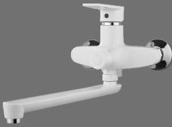 ВАННА  SOLONE  PLA-7201 литьё под давлением, КОРПУС ПЛАСТИК  (ABS), с пов. плоским изливом 360°, ø35, дивертор в корпусе, белый матовый