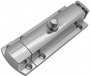 Шпингалет SOLLER 808С хром, полуавтомат (6 шурупов 3*15) (в коробочке) (10/480)