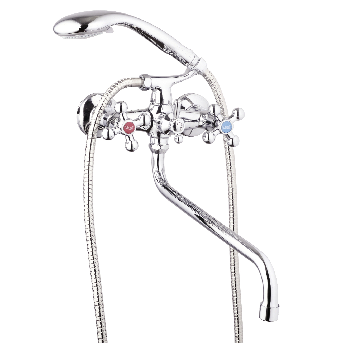 Смеситель для ванны G-Lauf QTZ7-B856 двуручковый