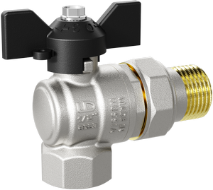 КРАН  шар. со сгоном УГЛОВОЙ   3/4''  ВР-НР БАБОЧКА LD PRIDE