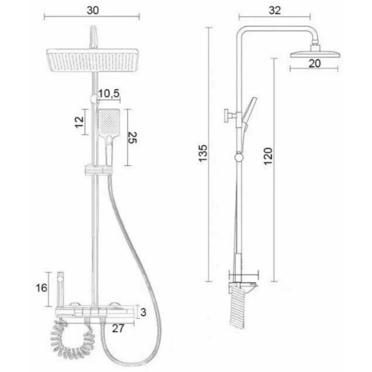 Душевая система G-Lauf SEA16-A001MG