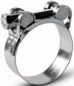 Хомут усиленный одноболтовый, оцинкованная сталь 17-19мм TW17-19-1