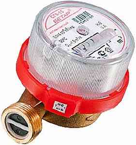 СЧЕТЧИК ДЛЯ ВОДЫ  "БЕТАР"   1/2"   С ОБРАТН. КЛАП. БЕЗ МОНТ КОМПЛ.   СГВ-15 ОК, СХВ-15 ОК   (унив.)