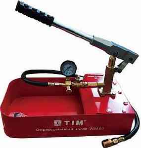 Ручной опрессовочный насос (60бар/7л) TIM WM-60