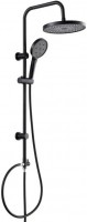 ДУШ СИСТЕМА  G-LAUF  UST-2010YB  МЕТАЛЛ  (высота 960 мм, лейка тропич. круглая, лейка+шланг 1,5м, шланг 400мм, дивертор) Черный мат