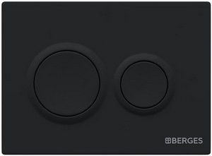 Кнопка BERGES для инсталляции NOVUM O5 Soft Touch черная 040065